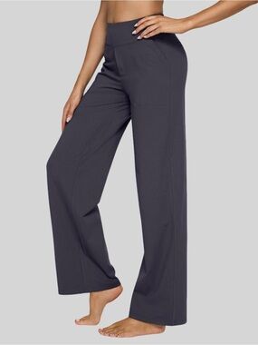 G4Free EverGoing Loose High Rise Business Casual Pants Dark Gray Heather XL